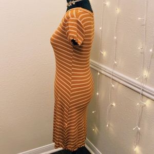Stripped Ruffle Sleeved Dress!!
